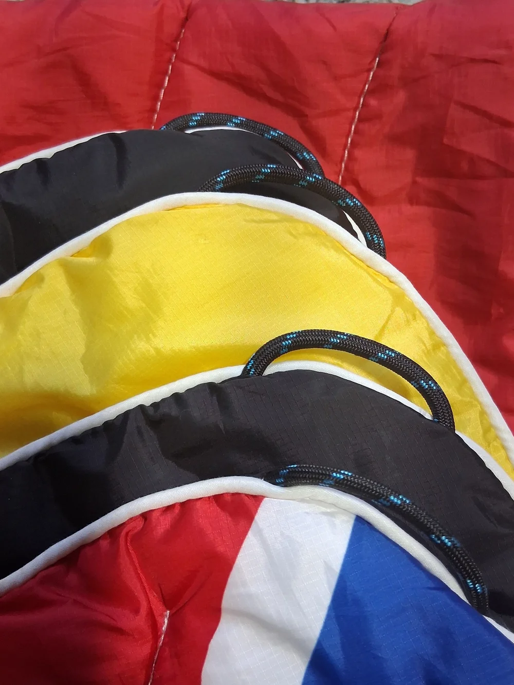 Rumpl Original Puffy Mini Blanket 40×28 Camping Colorblock No Sack
